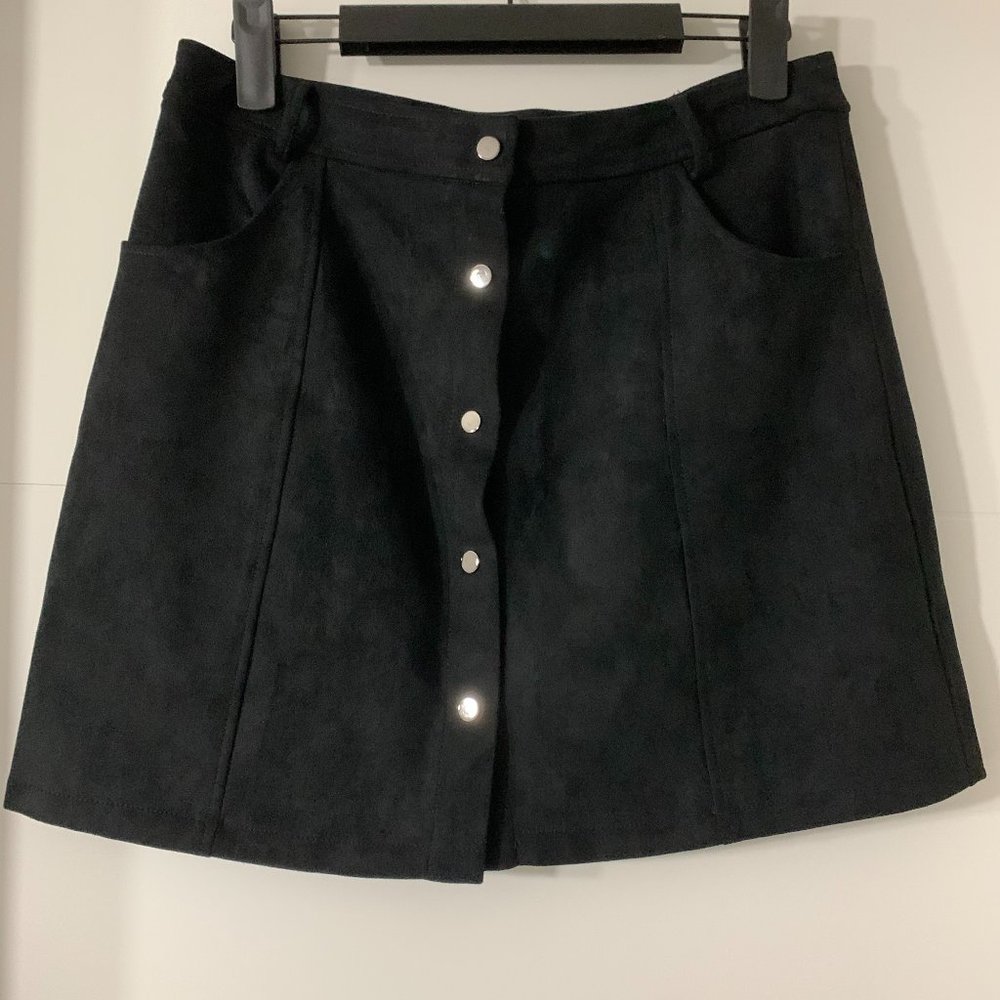 Black Suede NWOT Skirt